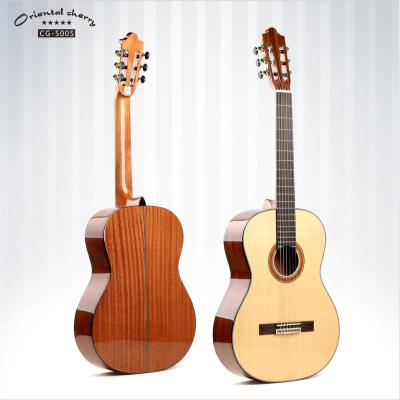 China Oriental Cherry Handmade Classical Guitar Solid Spruce Top Solid Spruce Top for sale