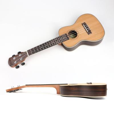 China different size solid cedar ukulele with china ukulele manufacturers for sale