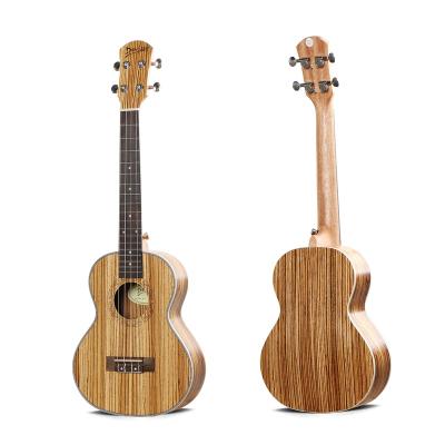 China Cheap Zebrawood Mini Guitar Ukulele Wooden Musical Instrument for sale