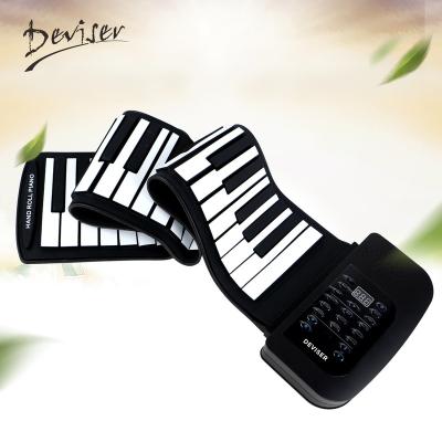 China Portable Roll Up Digital Digital Piano 61 Key Flexible Silicone Soft Electronic Piano Keyboard for sale