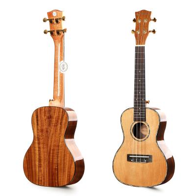 China Solid Solid Cedar Oriental Cherry Wood Electric Ukulele Made in China Guitar Ukulele for sale