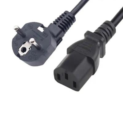 Cina Russia 3 Pin  Power Cord EU Standard 16A 250V Power Plug To IEC C13 For Home Appliance Power Cables in vendita