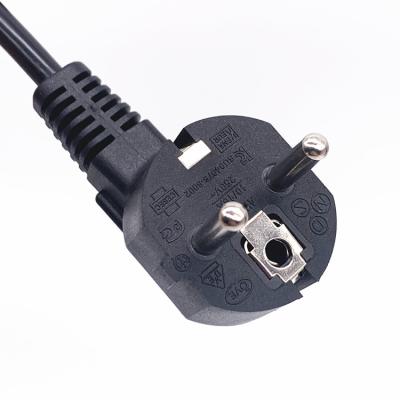 China Heng-well Wholesale Europe 3 Pin Plug to IEC 320 C13 Power Cord Set PVC 1.8M  1800m m Black Power Extension Cable for sale