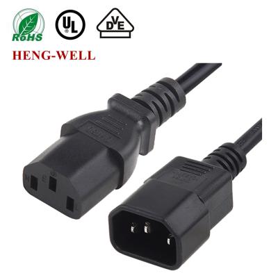 Chine Black US Power Extension Cord , 10A 15A 125V 250V 18AWG Computer Power Cord à vendre