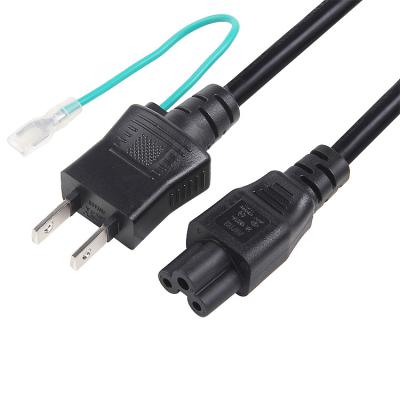 China JIS Japan Power Cord Plug Black 3 Pin Jet PSE Approval 7A 15A 125V for sale