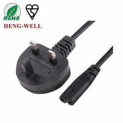 Cina Estensione elettrica UK 2 pin Cable Power Plug 250V 1,8m Per computer portatile in vendita