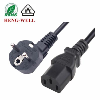 China 3 Pin European Power Cord EU Standard 16A 250V Power Plug To IEC C13 For Home Appliance Power Cables for sale