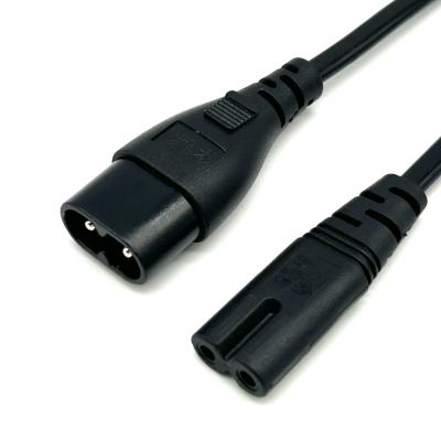 China Electric IEC Extension Power Cord CEE C7 C8 Male And Female 2.5A/3A Extension Cable for sale