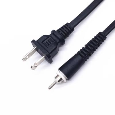 China UL Type Power Cord UL 2Pin With 360 Degree Swivel 3A 125V For Household Appliances Hair Dryer And Straightener for sale