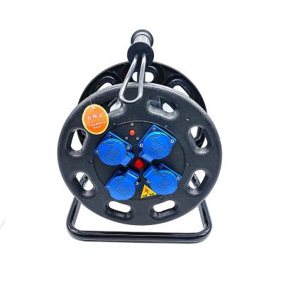 China 4 Way Cable Reel Drum Commercial Grade Cord Roller With Leakage & Overheat Protection and Power Indicator Light for sale