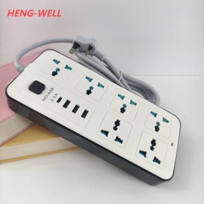 China 250V 6A Power Socket With 6WAY Universal Holes 3USB A 1USB C Compatible With UK US EU AU & IT Plugs for sale