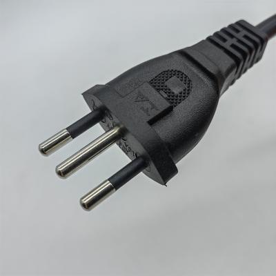 China INMETRO Approval 10A 250v Brazil Power Extension Cord 3 Pin Power Cable Male To Female for sale