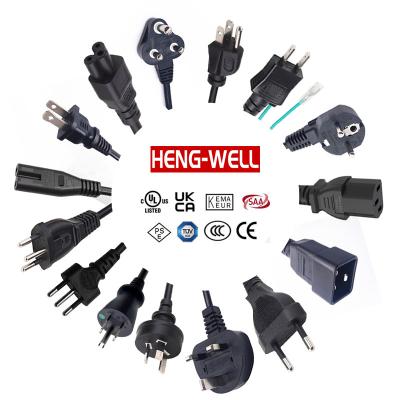 China Customized 3 Pin AC Power Cord For Home Application  Industrial Electric for sale