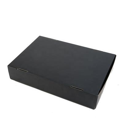 China Recycled Materials Recycled Black Paper Corrugated Cardboard Packaging Mailer Box Postal Shipping Box for sale