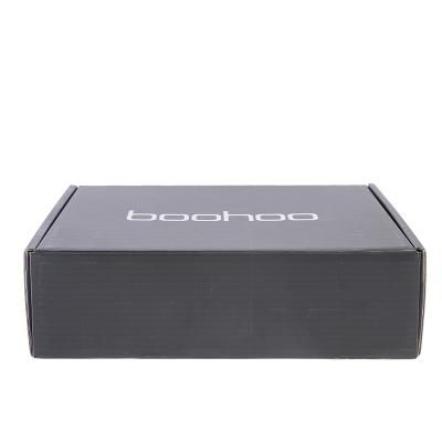 China Recyclable Black Clothing Cardboard Mailing Gift Packaging Boxes for sale