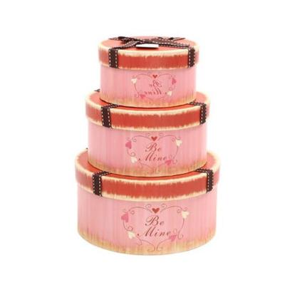 China Recyclable Custom Large Luxury Round Cardboard Gift Boxes Nested Box With Lid for sale