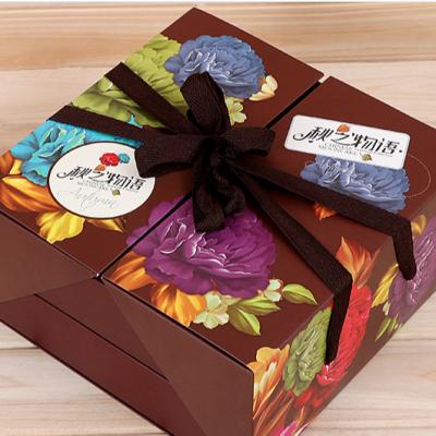 China Recyclable Custom Hot Sale New Design Delicious Mooncake Packaging Box for sale