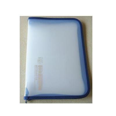 China Transparent Plastic Folder Zipper PP Clear PVC Folder for sale