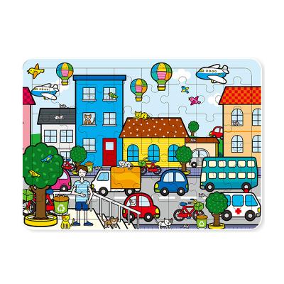 China Cartoon Toy Customized Paper Magic Jigsaw Puzzle With Tray For Kids for sale