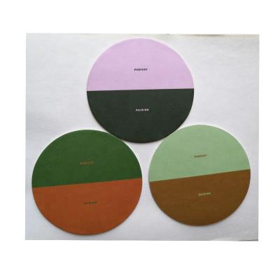 China Sustainable Custom Printing Recycled Absorbent Paper Round Tissue Cork Coaster for sale