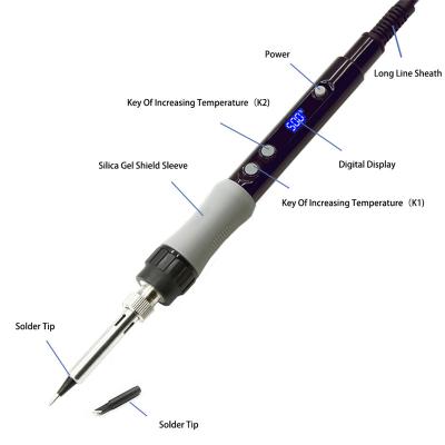 China Flipsky Grade Constant Temperature Adjustable 110V 110W High Power Digital Display Smart Industrial Soldering Iron for sale