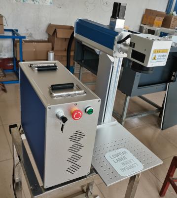 China Laser marking automatic raycus 50w fiber laser marking machine with D80 rotary tools have a good price for sale