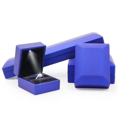 China Rubber+Baking Painting Led Light Jewelry Necklace Jewelry Box Luxury Packaging Boxes Jewelry Packaging Box Led Light for sale