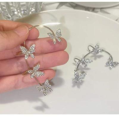 China 2022 delicate rhinestone earrings new butterfly earrings CLASSIC stud earrings bling rhinestone earrings for sale