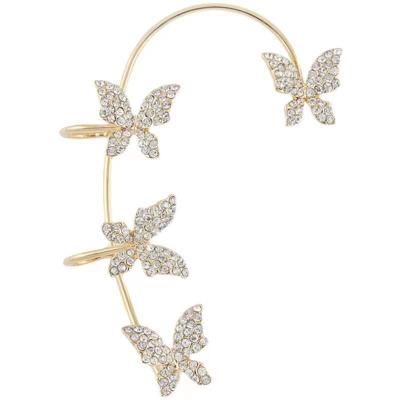 China Factory fashion rhinestone earring statement earrings wholesale rhinestone butterfly earings CLASSIC for sale