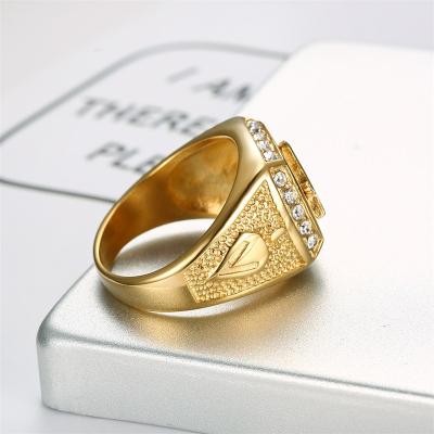 China TRENDY Fashion Freemason Gold Rings For Tasty Men's Stainless Steel Men's Ring Rings Stainless Steel Jewelry for sale