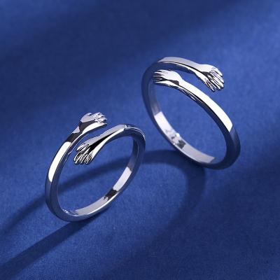 China FASHIONABLE Tik Tok Hot Selling Engagement Gold Ring Couples Ring Design Couples Ring Set Set for sale