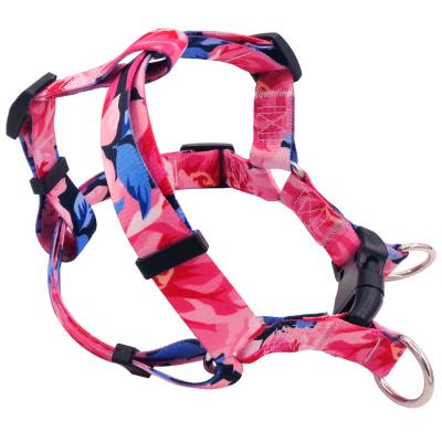 China High Quality Silk Quick Release Dog Harness Manufacturer Custom Printing Dog Harness For Small Medium Large Dogs With Cute Patterns Straps for sale