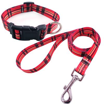 China Custom OEM/OEM Manufacturer New Hot Selling Design Sublimation Printing Polyester Dog Leash Set Wholesale Dog Collar And Leash Set for sale