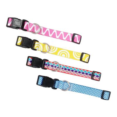 China Quick Release Amazon Success Printing Design Patterns Adjustable Pet Puppy Pet Puppy Pet Collar Soft Nylon Leash With Buckle for sale