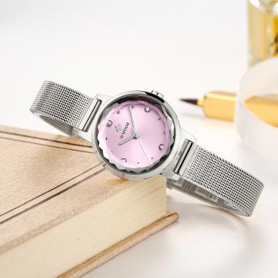 China Luxury Water Resistant Women Quartz Watch Discount Brand Diamond Stainless Steel Gold Wrist Watch for sale