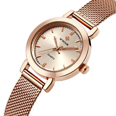 China Water Resistant Ladies Quartz Watch Stainless Steel Mesh Belt Waterproof Watch With Strap Women for sale