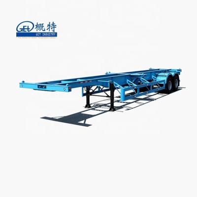 China 40ft 2 Axles Skeleton Container Semi Trailer for High Capacity Container Transit Needs for sale