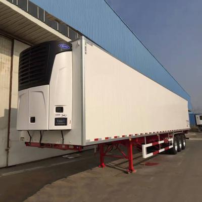 China Truck Trailer 45FT Drum Axle Refrigerated Reefer for Frozen Meat and Fresh Fruits for sale