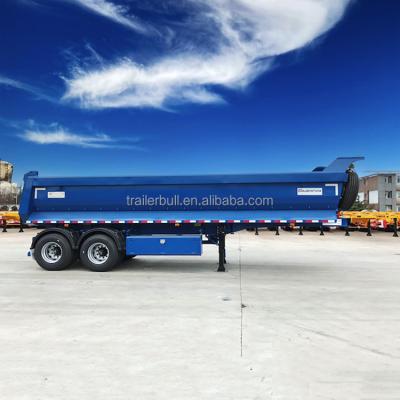 China 22 cbm Rounded Tipper Semi Trailer for Sticky Sand Soil Construction Materials for sale