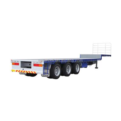 China 52ft Double Deck Flatbed Truck Semi Trailer for General Cargo and Pipe Transportation for sale