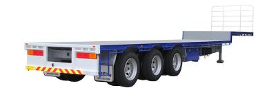 China 45T capaciteit 3 Assen 45 voet Double FlatDeck Low Flatbed Semi Trailer Te koop