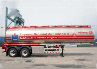 China Reboque de tanque de alumínio de eixo duplo de 36000L para transporte de cargas liquefeitas à venda