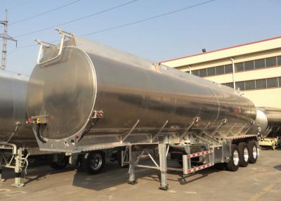 China High Safety Aluminum Tanker Semi Trailer / Chemical Tank Trailers With 3 Axles 35000L for sale