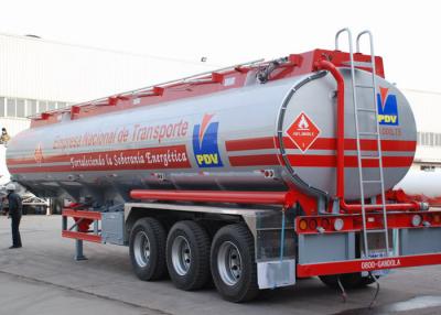 China 45500L Aluminum Tanker Trailer For Fuel / Gasoline / Acetic Acid Delivery for sale