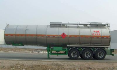 China Stainless Steel Insulated Tanker Trailers For Ice Cream Transit 40000L for sale