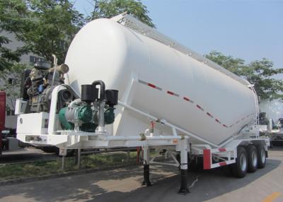 China 33000L Dry Bulk Cement Powder Tanker Semi-trailers met materiaal van koolstofstaal Te koop