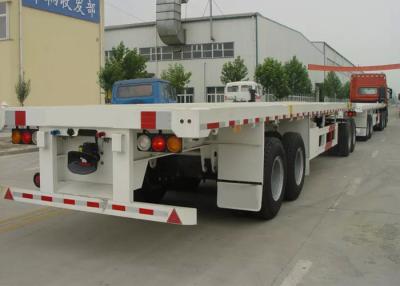 China 60T nuttige lading 80ft platbed half-trailer Combinatie met trekbald dolly-trailer Te koop