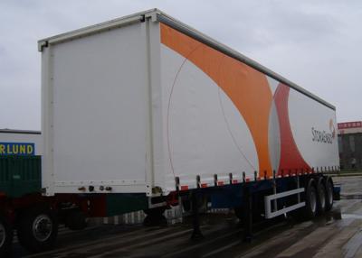 China 45ft Curtain Drop Side Dry Freight Truck Bodies , 3 Axles Utility Dry Van Trailer for sale