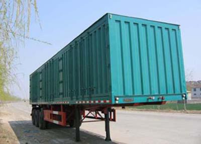 China 50ft Enclosed Steel Dry Freight Box Trailer Dry Freight Van With Three Axles for sale