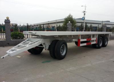 China 20ft 30 foot 45T nuttige lading 3 Assen trekbalk Flat deck trailer Te koop